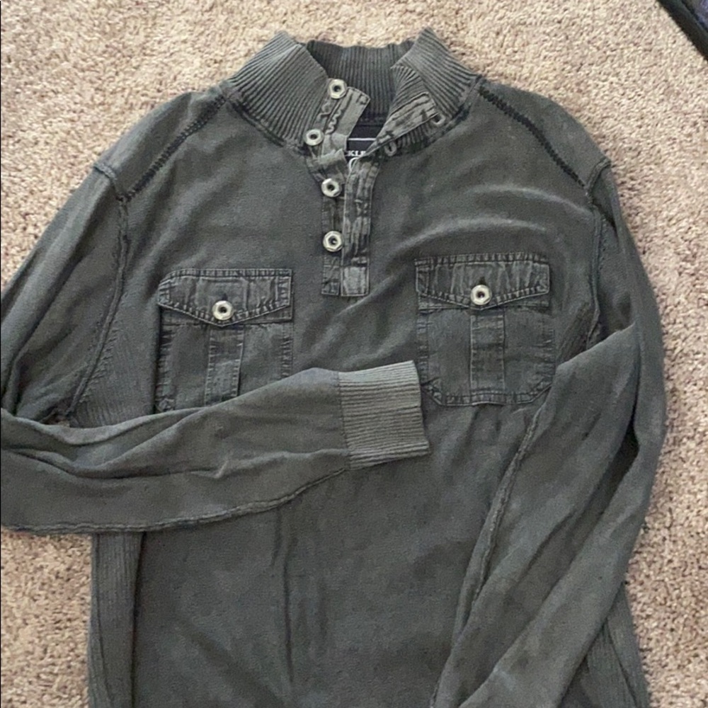 Men’s Slim fit XL buckle black sweatshirt